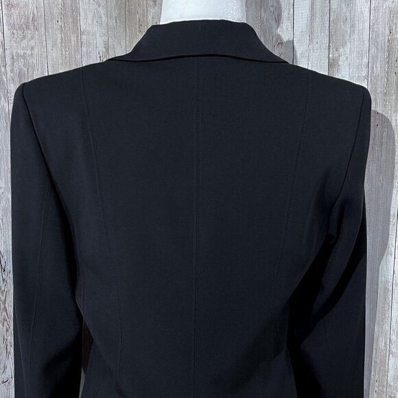 Women's Rafaella Long Sleeve Blazer | Collared | Button | Size 6 | Black | Lined - Picture 11 of 16